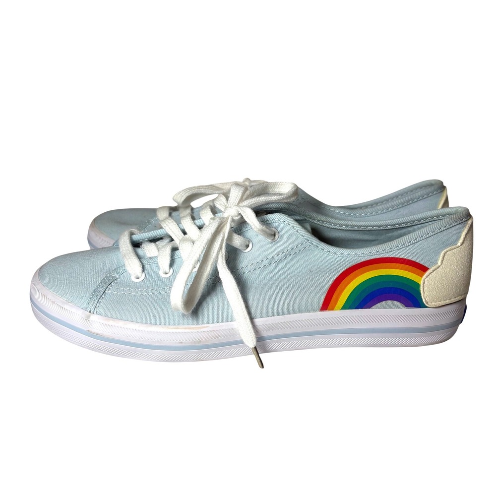 Keds x Sunnylife Rainbow Light Blue Canvas Sneakers WF59806 Womens 7